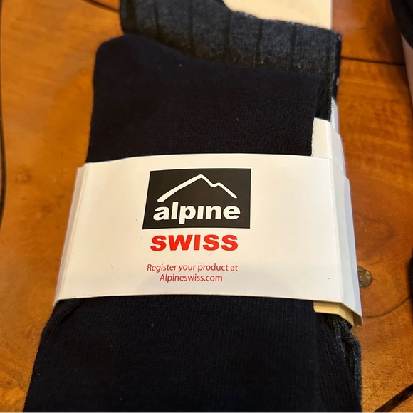 NEW Calvin Klein & Alpine Swiss Dress Socks 6 Pairs Mens Causal Business - Picture 4 of 7